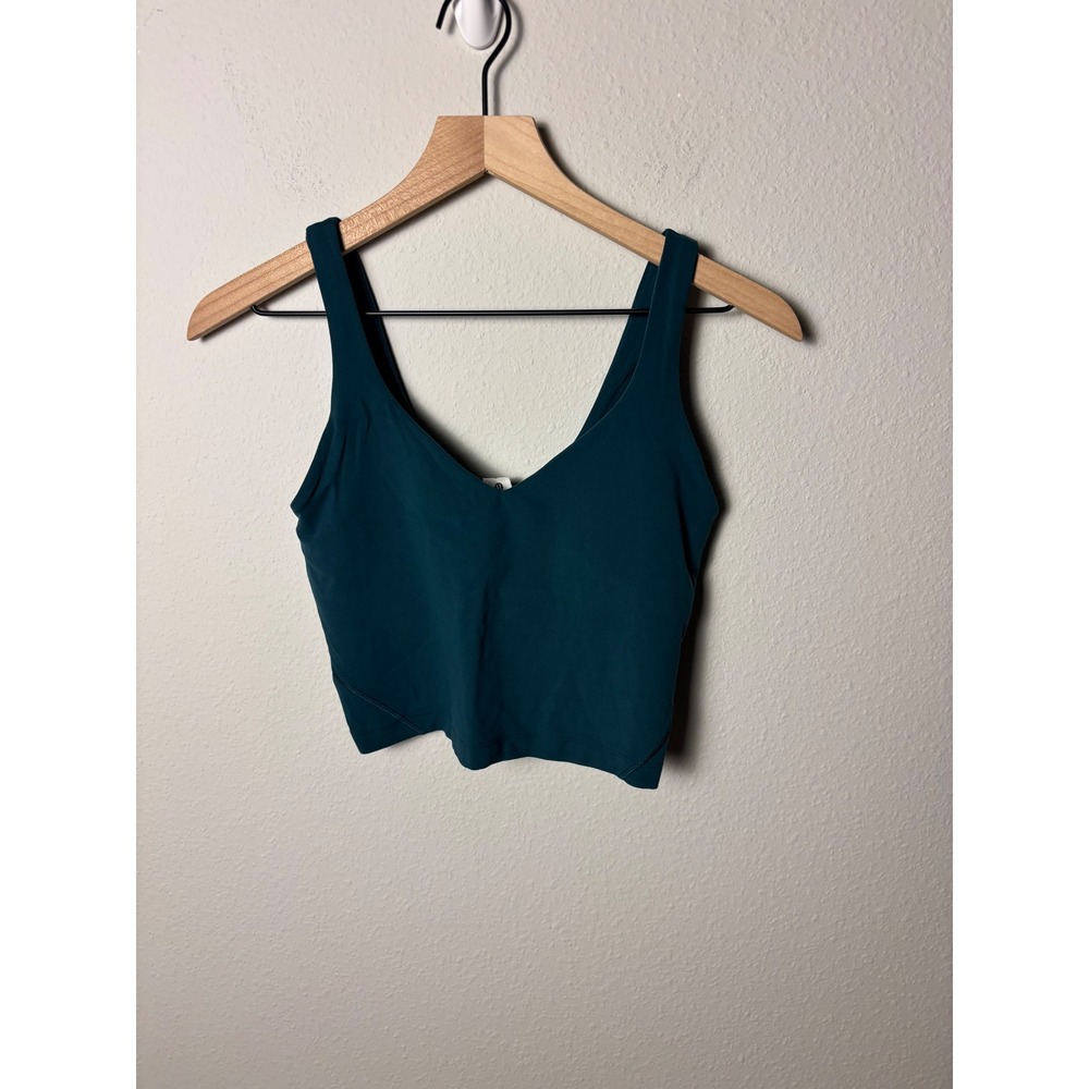 🩵Lululemon Align Tank Top Storm Teal Size 6 Yoga Activewear Nulu V-Neck LW1DTWS
